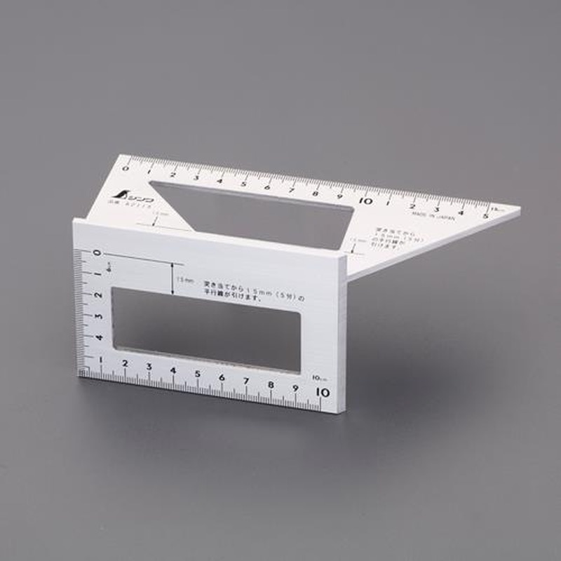 エスコ EA719JA-1 169x63x73mm角材定規(アルミ製) 1個(ご注文単位1個)【直送品】