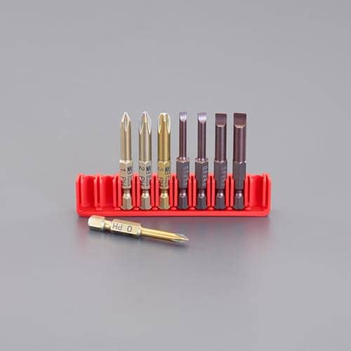 エスコ EA611PA-181 8本組/50mm [+-]ドライバービット 1セット （ご注文単位1セット）【直送品】