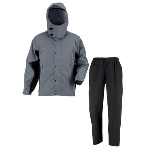 エスコ EA996XB-84 [3L] 透湿型レインウェアー(グレー/ヘルメット対応 1枚 （ご注文単位1枚）【直送品】