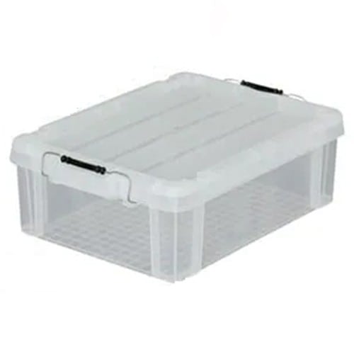 エスコ EA506AB-42BA 525x380x182mm 収納ケース(バックル付/クリア/5個) 1箱 （ご注文単位1箱）【直送品】