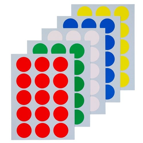 エスコ EA956VC-4A φ20mm /225片 カラーラベルシール 1束 （ご注文単位1束）【直送品】