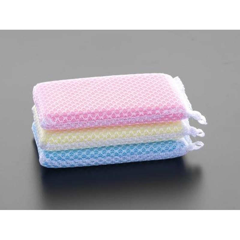 エスコ EA928AG-56 85x145x20mmネット入スポンジ(3個) 1個（ご注文単位1個）【直送品】