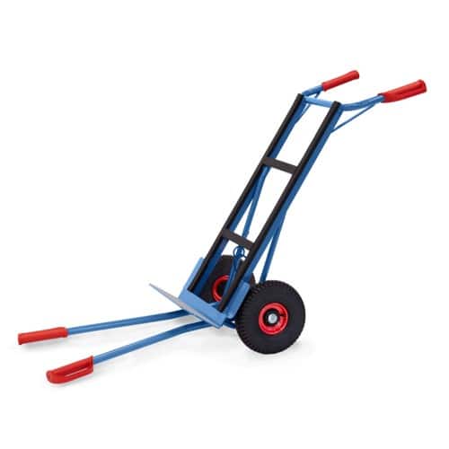 エスコ EA520FD-21A 650x1150mm/350kg ハンドトラック(補助ハンドル付) 1セット （ご注文単位1セット）【直送品】