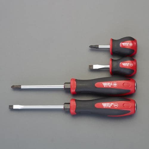 エスコ EA557DE-15 4本組 [+ -]ドライバー(貫通柄) 1セット （ご注文単位1セット）【直送品】