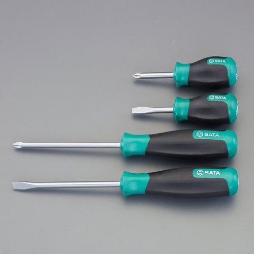 エスコ EA683SA-340 4本組 [+-]ドライバーセット 1セット （ご注文単位1セット）【直送品】