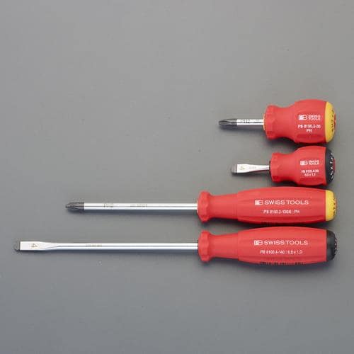 エスコ EA560PE-560 4本組 [+-]ドライバーセット 1セット （ご注文単位1セット）【直送品】