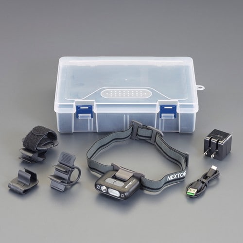 エスコ EA758RN-172 [充電式] クリップライト/LED(センサー/ACアダプター付) 1セット （ご注文単位1セット）【直送品】