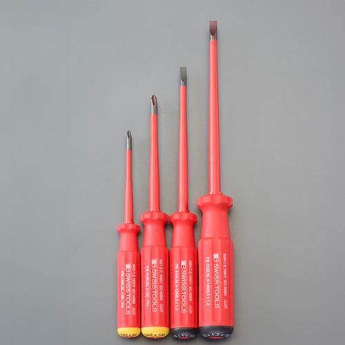 エスコ EA560PM-51 4本組 [+ -]ドライバー(絶縁細軸) 1セット （ご注文単位1セット）【直送品】