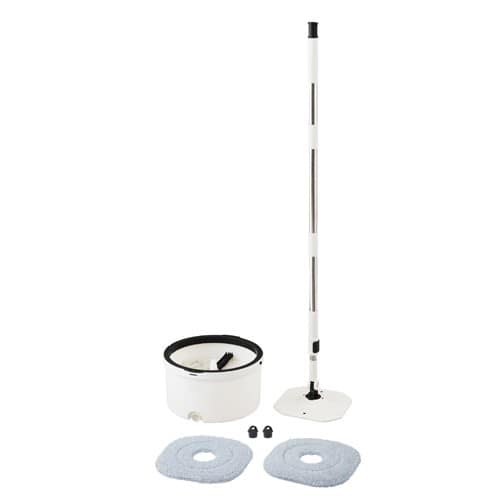エスコ EA928AB-216 マイクロファイバー回転モップ(汚水分離式バケツ) 1セット （ご注文単位1セット）【直送品】