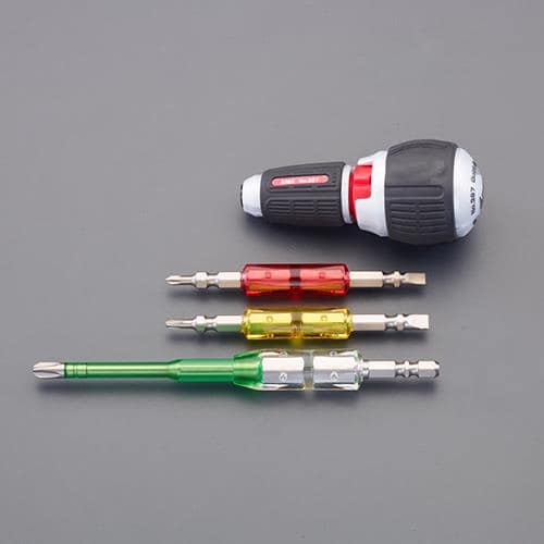 エスコ EA564AK-32 3本組 [+ -]絶縁ドライバーセット(差替式) 1セット （ご注文単位1セット）【直送品】