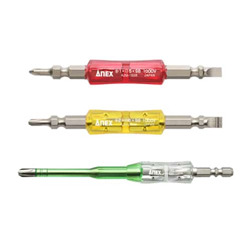 エスコ EA564AK-32 3本組 [+ -]絶縁ドライバーセット(差替式) 1セット （ご注文単位1セット）【直送品】