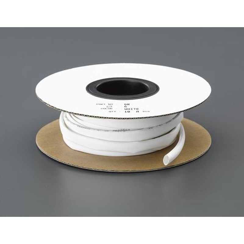 エスコ EA944BE-6 6.0mmx10m熱収縮チューブ(白) 1個(ご注文単位1個)【直送品】