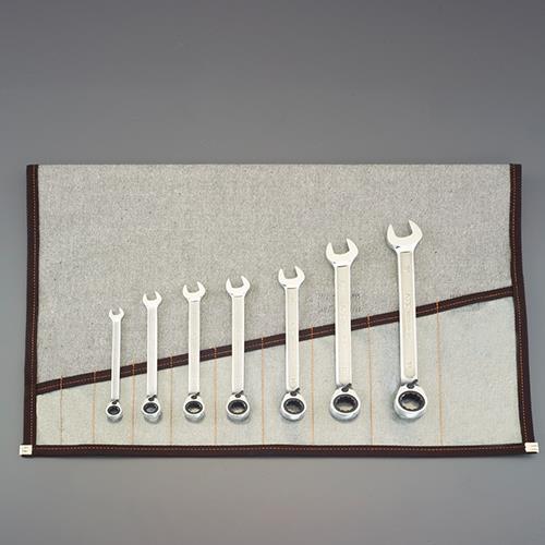 エスコ EA614BP-1 8-19mm/7本組 コンビネーションレンチ(ラチェット式) 1セット （ご注文単位1セット）【直送品】