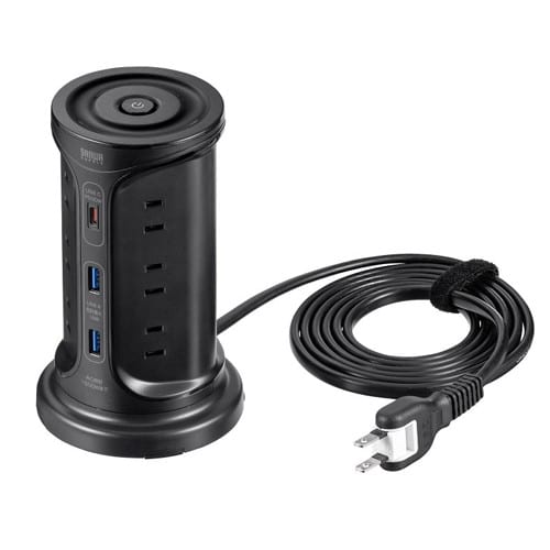 エスコ EA815GM-357 AC100V/15Ax2m タップ(12口/USBポート/タワー型) 1個 （ご注文単位1個）【直送品】