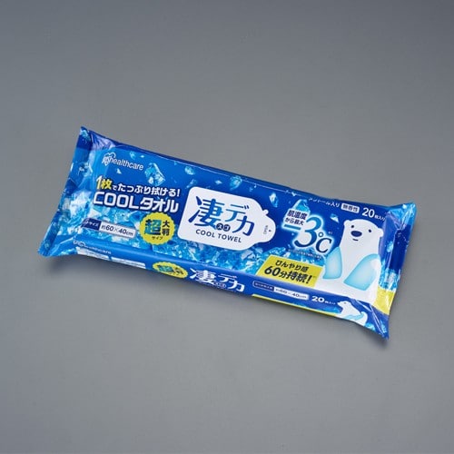 エスコ EA922HC-26 600x400mm 超大判汗拭きシート(20枚入) 1袋 （ご注文単位1袋）【直送品】