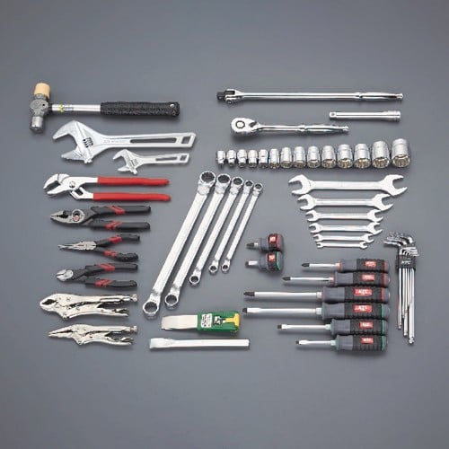 エスコ EA49-2 [56点] フォークリフト整備用工具セット 1セット （ご注文単位1セット）【直送品】