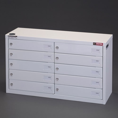 エスコ EA954ES-56 766x240x447mm パーソナルキャビネット(10人用) 1台 （ご注文単位1台）【直送品】
