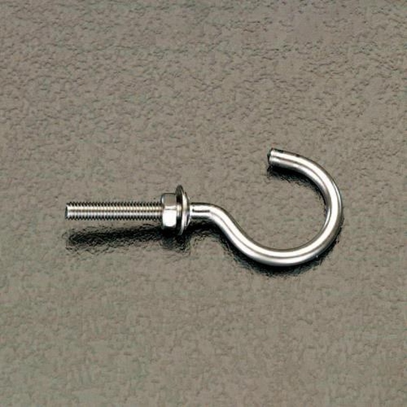 エスコ EA951DS-30 φ2.6x22mmナットねじ付フック(ステンレス/2本) 1個(ご注文単位1個)【直送品】