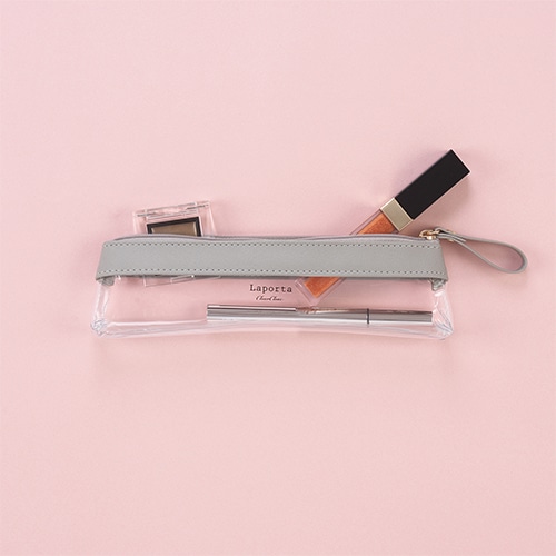 エスコ EA509AD-76 210x30x55mm クリアペンケース(ライトグレー) 1個 （ご注文単位1個）【直送品】