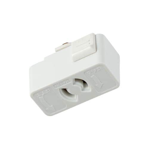 エスコ EA761XB-321 125V/15A 抜止コンセント(白/ライティングバー用) 1個 （ご注文単位1個）【直送品】