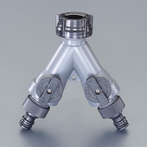 エスコ EA124LA-301A 二方コック付コネクター 1セット （ご注文単位1セット）【直送品】