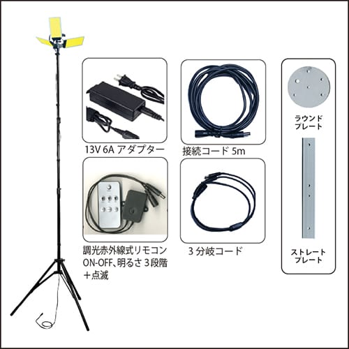 エスコ EA814AW-23 AC100V/70Wx3灯 作業灯/LED(スタンド付) 1個 (ご注文単位1個)【直送品】