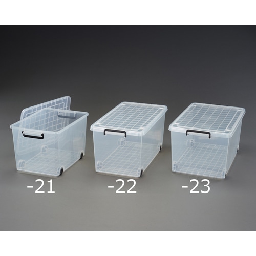 エスコ EA506MB-21 390x550x350mm バックル収納ケース(キャスタ-付) 1個 （ご注文単位1個）【直送品】