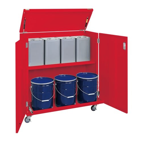 エスコ EA955CS-12 1055x415x1155mm オイル缶保管庫(移動式) 1台 （ご注文単位1台）【直送品】