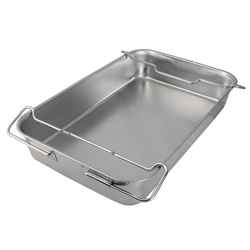 エスコ EA508SE-31 610x388x100mm 取手付トレー(ステンレス製) 1個 （ご注文単位1個）【直送品】