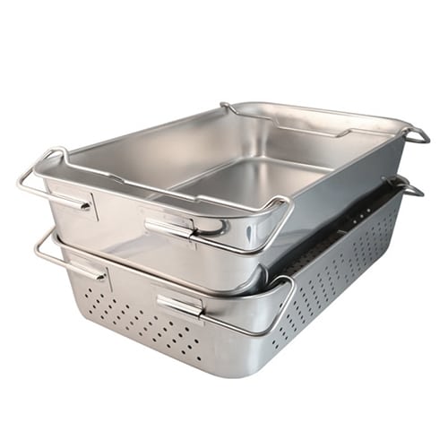 エスコ EA508SE-31 610x388x100mm 取手付トレー(ステンレス製) 1個 （ご注文単位1個）【直送品】