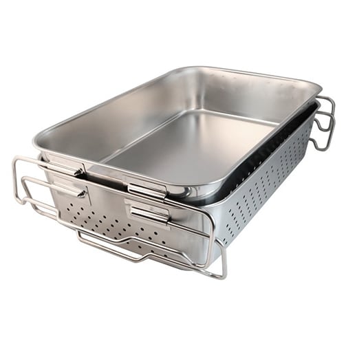 エスコ EA508SE-31 610x388x100mm 取手付トレー(ステンレス製) 1個 （ご注文単位1個）【直送品】