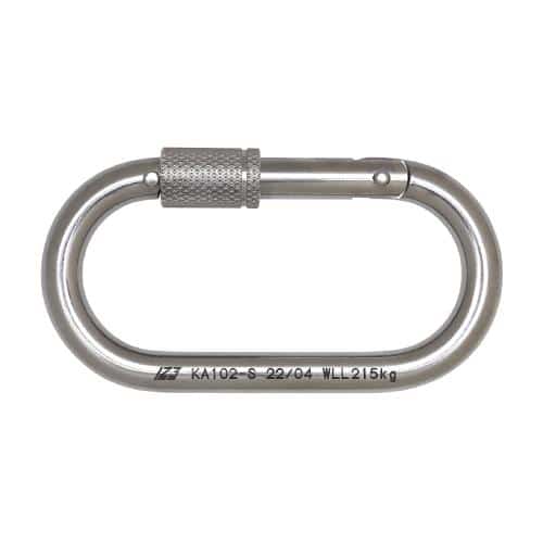 エスコ EA638JS-31 109x56x10mm 安全環付カラビナ(ステンレス) 1個 （ご注文単位1個）【直送品】