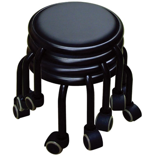 エスコ EA986EC-141A φ320x255mm ワークチェアー(ブラック/ブラック) 1台 （ご注文単位1台）【直送品】