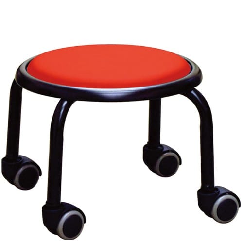 エスコ EA986EC-140A φ320x255mm ワークチェアー(ブラック/レッド) 1台 （ご注文単位1台）【直送品】