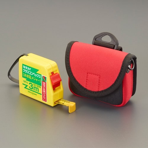 エスコ EA720AC-13A 19mmx 3m グラスファイバー絶縁メジャー(腰袋付) 1セット （ご注文単位1セット）【直送品】