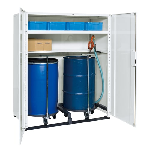 エスコ EA955CS-31 1500x790x1800mm ドラム缶保管庫 1台 （ご注文単位1台）【直送品】