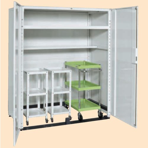 エスコ EA955CS-31 1500x790x1800mm ドラム缶保管庫 1台 （ご注文単位1台）【直送品】