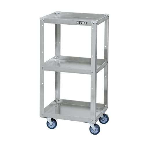 エスコ EA956SA-31 400x330x800mm アルミ製ツールワゴン(エラストマー車) 1台 （ご注文単位1台）【直送品】