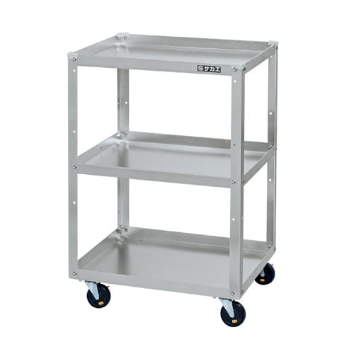 エスコ EA956SA-36 540x450x800mm アルミ製ツールワゴン(導電ゴム車) 1台 （ご注文単位1台）【直送品】