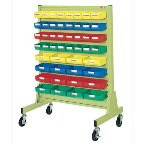 エスコ EA957AF-2 960x560x1300mm パーツトレーラック(片面/48個) 1台 （ご注文単位1台）【直送品】