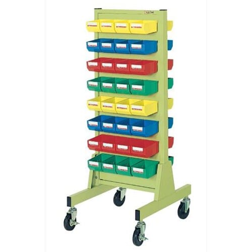 エスコ EA957AF-11 510x610x1300mm パーツトレーラック(両面/64個) 1台 （ご注文単位1台）【直送品】