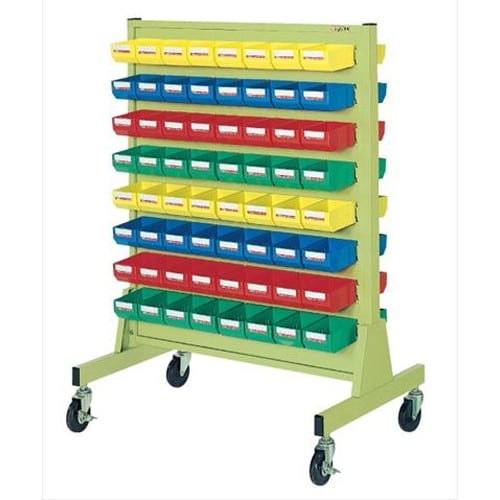 エスコ EA957AF-12 960x610x1300mm パーツトレーラック(両面/128個) 1台 （ご注文単位1台）【直送品】