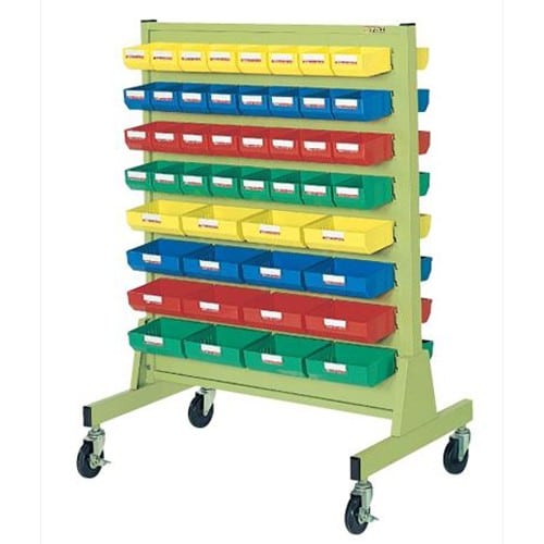 エスコ EA957AF-13 960x610x1300mm パーツトレーラック(両面/96個) 1台 （ご注文単位1台）【直送品】