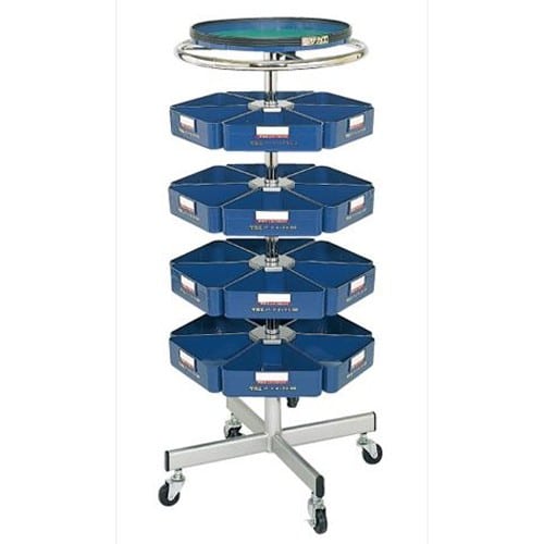 エスコ EA957AF-51 499x499x970mm 回転パーツトレーラック(24個) 1台 （ご注文単位1台）【直送品】