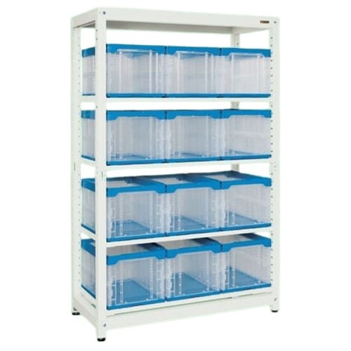 エスコ EA976FD-1 1250x570x1950mm コンテナラック(50L) 1台 （ご注文単位1台）【直送品】