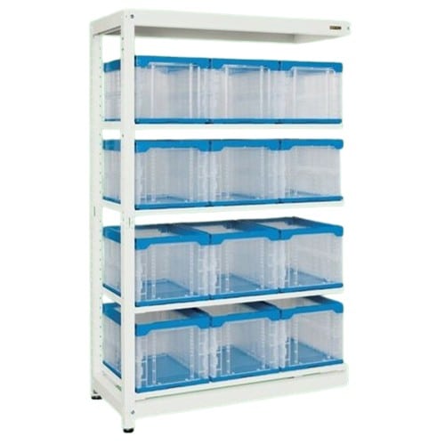 エスコ EA976FD-11 1200x570x1950mm コンテナラック(50L/連結用) 1台 （ご注文単位1台）【直送品】