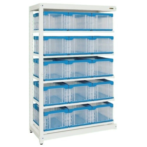 エスコ EA976FD-13 1200x570x1950mm コンテナラック(30L/連結用) 1台 （ご注文単位1台）【直送品】