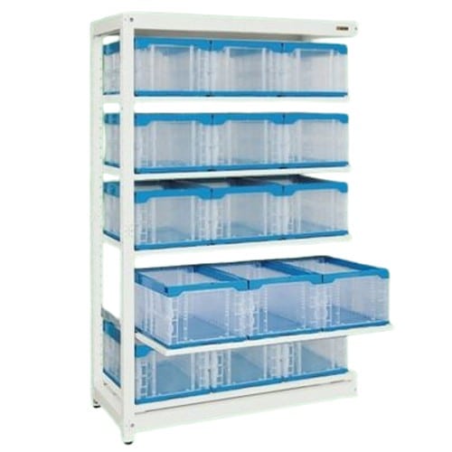 エスコ EA976FD-15 1200x570x1950mm コンテナプルラック(40L/連結用) 1台 （ご注文単位1台）【直送品】