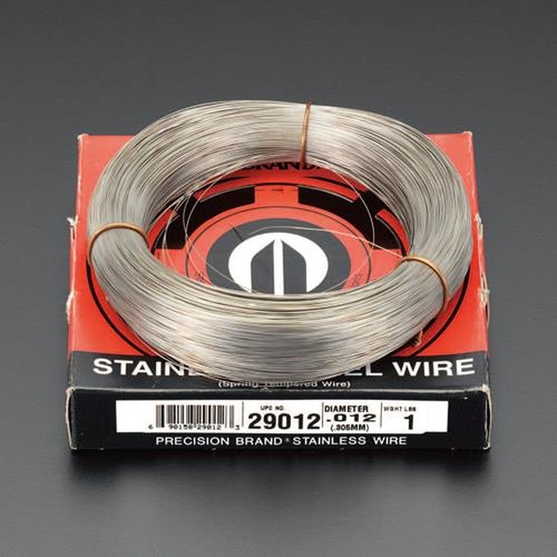 エスコ EA951A-0.5 0.508mmx281mミュージックワイヤー(ステンレス) 1個(ご注文単位1個)【直送品】