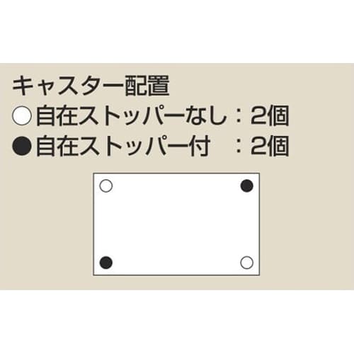 エスコ EA976FE-22 875x600x1300mm/3段 軽量キャスターラック 1台 （ご注文単位1台）【直送品】